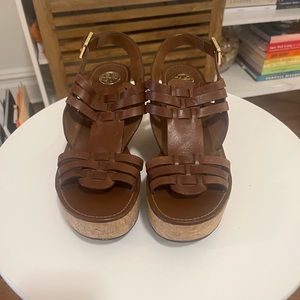 Tory Burch Cork Wedge Platform Leslie